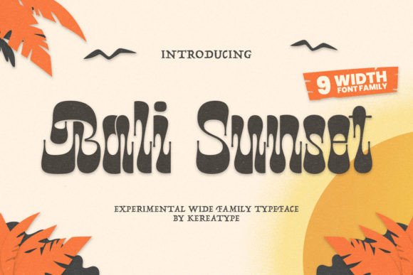 Bali Sunset: A Psychedelic Display Font for Unique Designs