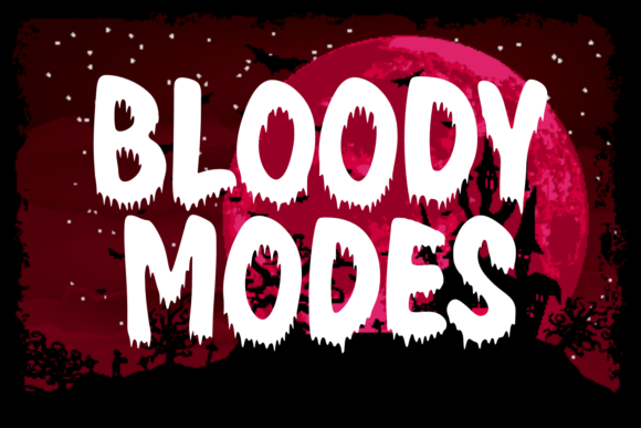 Bloody Modes: A Spooky Display Font for Halloween