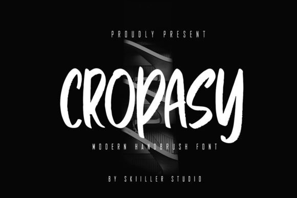 Cropasy: A Modern Brush Display Font for Bold Designs