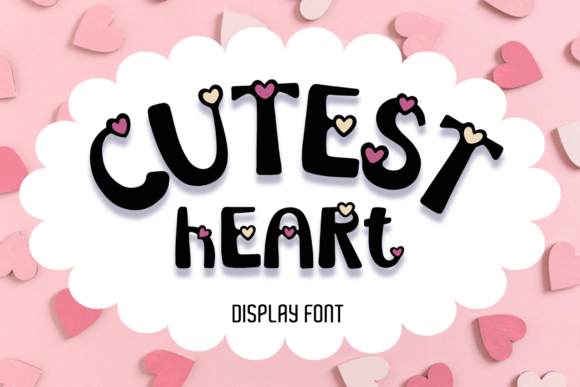 Cutest Heart: A Whimsical Font for Special Designs
