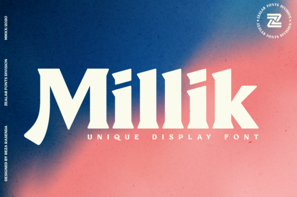 Millik: A Bold, Chunky Display Font for Modern Designers