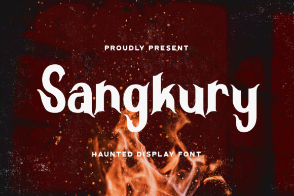 Sangkury: A Spooky Display Font for Creative Designs