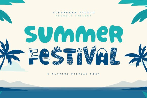 Summer Festival: A Playful Display Font for Creative Projects