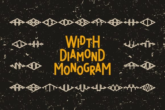 Width Diamond Monogram: A Stylish Display Typeface